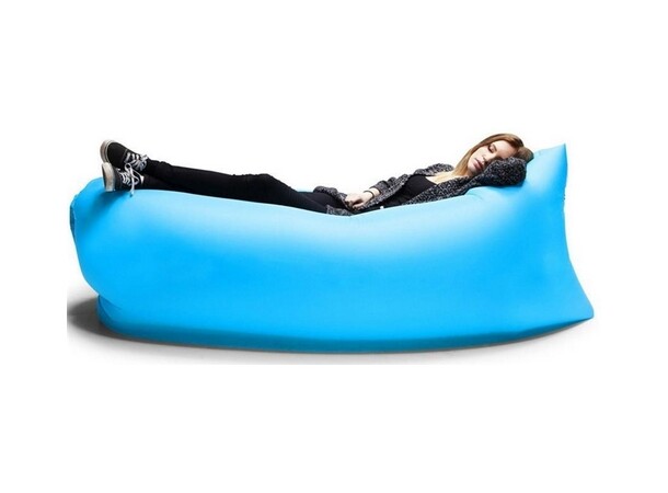 Luft-strandsofa, blå – Fang luften/Nyd Oppblåsbar liggestol 